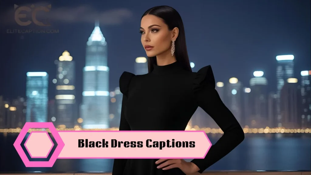 Black Dress Captions