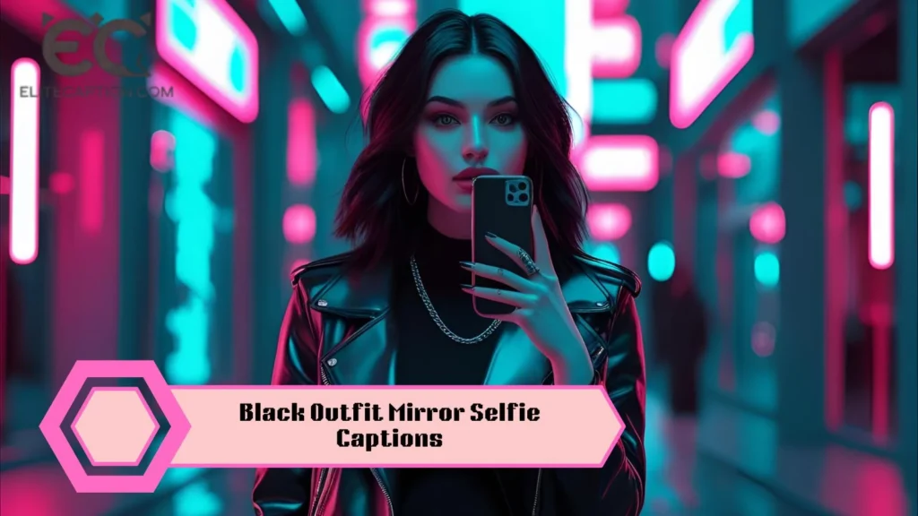 Black Outfit Mirror Selfie Captions