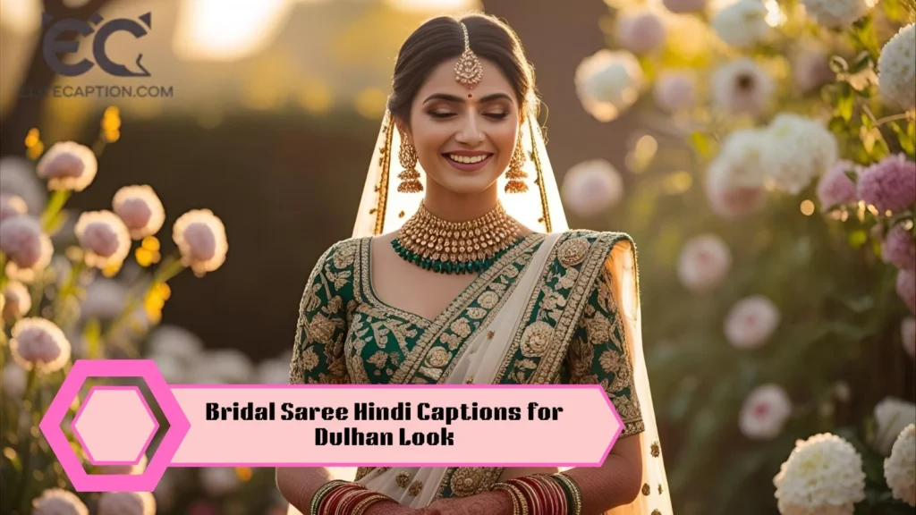 Bridal Saree Hindi Captions for Dulhan Look