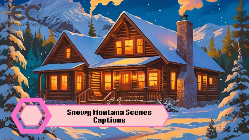 Snowy Montana Scenes Captions
